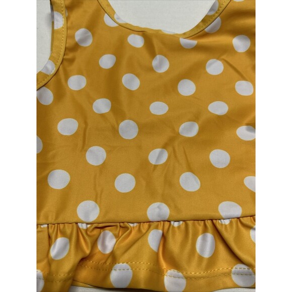 Younger Tree Size 2T-3T Yellow White Polka Dot 2 Piece Swimsuit - NWT - Picture 9 of 11
